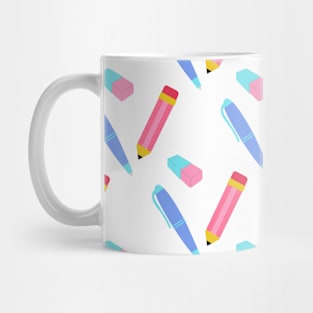 Pen Eraser Back To School Pattern Mug